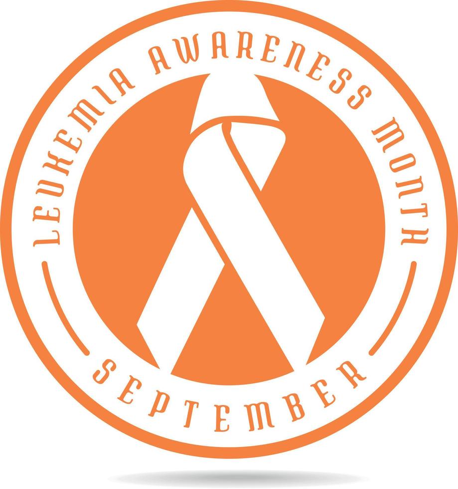 Vector Image Of A Sticker Promoting Leukemia Awareness Month, September