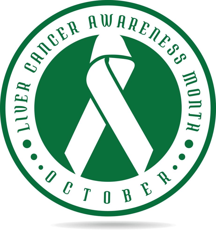 Green Vector Sticker For Liver Cancer Awareness Month