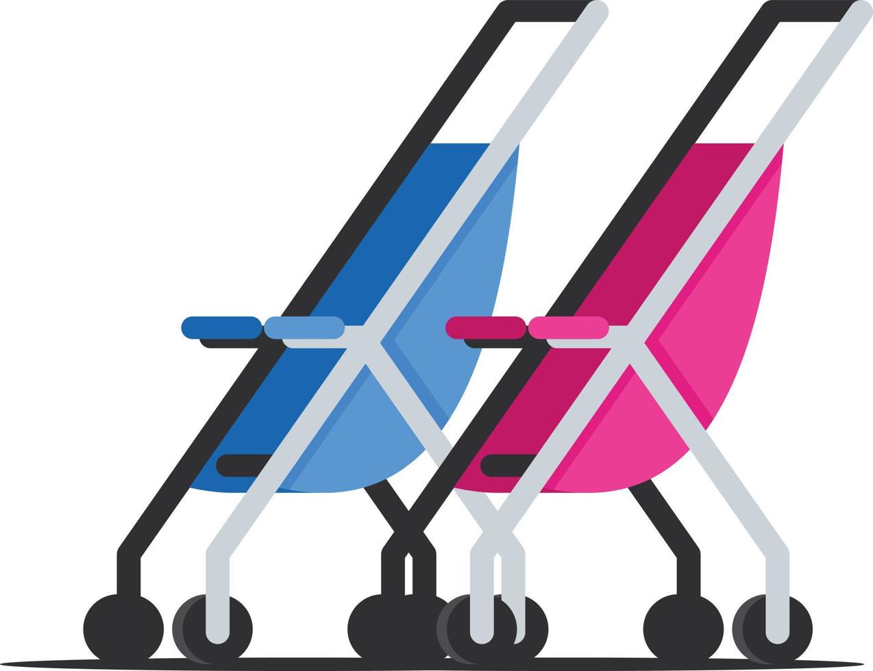 Vector Image Of Two Prams