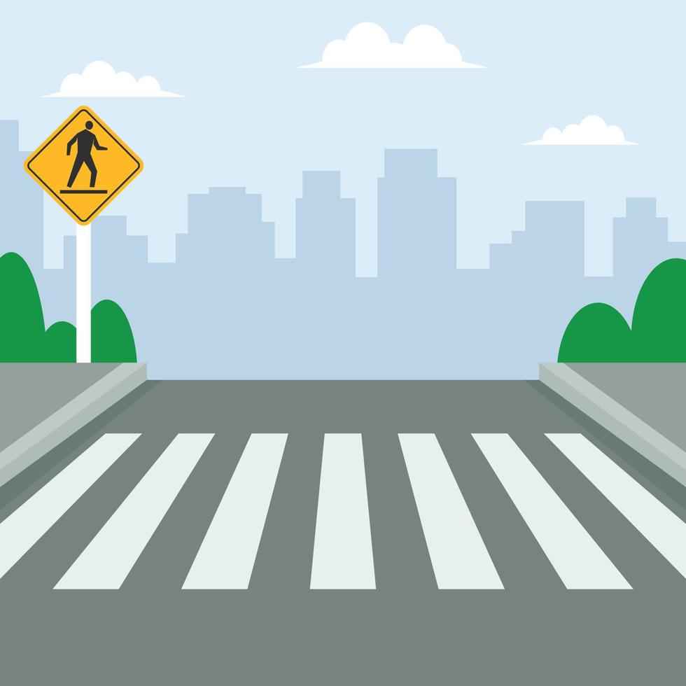 Vector Image Of A Pedestrian Crossing On The Street