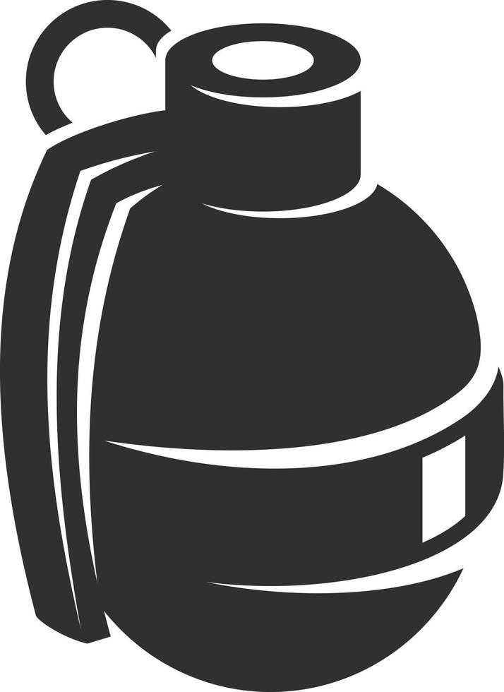 Vector Silhouette Of A Hand Grenade