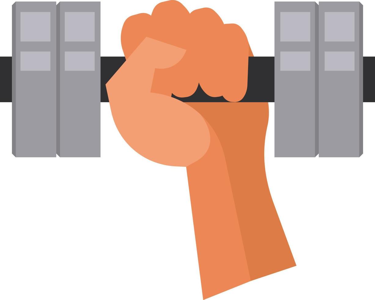 Vector Image Of A Hand Lifting A Dumbbell