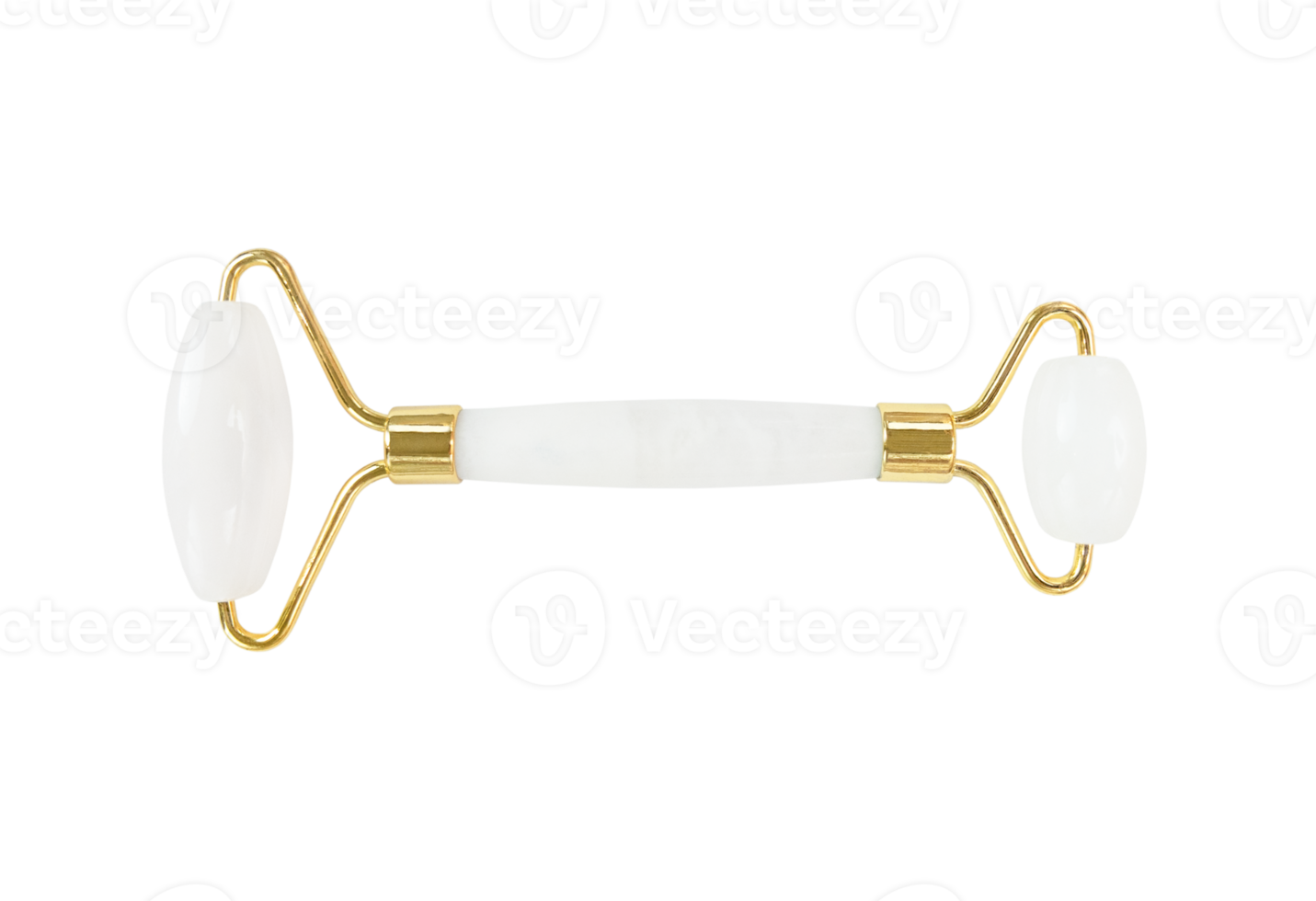 Face massage roller with quartz stone isolated on a transparent background png