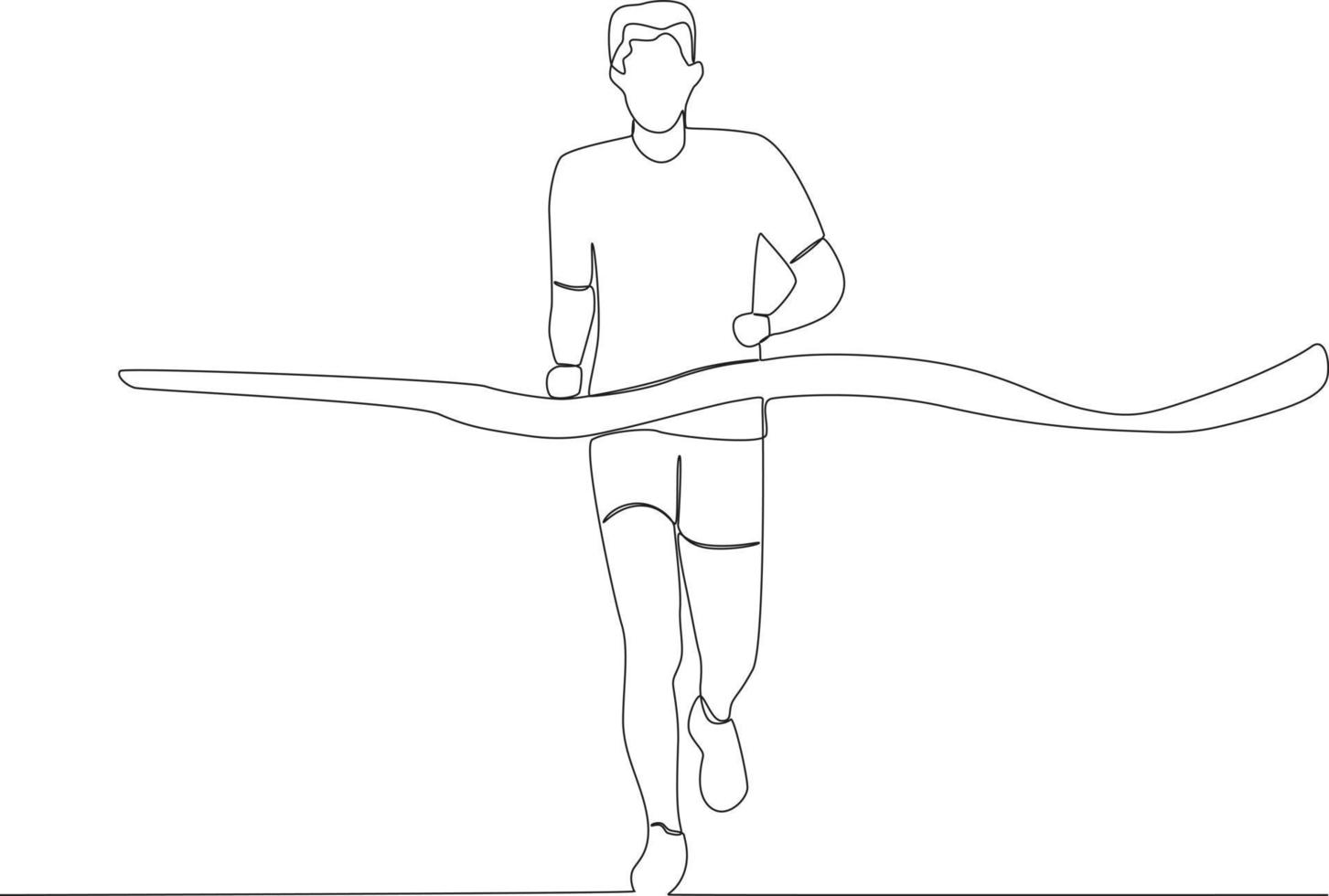 A male athlete running inside the stadium vector