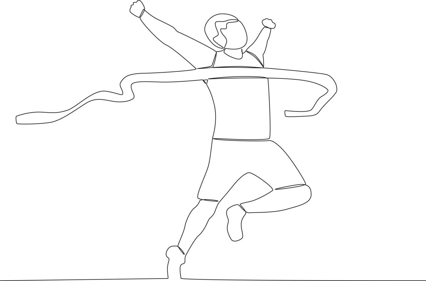A man successfully won the running championship vector