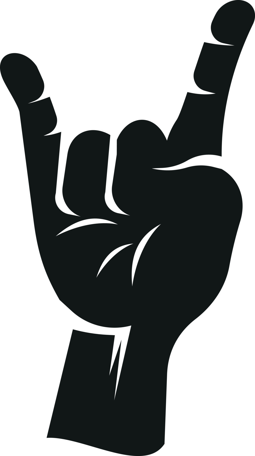 Vector Image Of The Sign Of The Horns Symbol 22648677 Vector Art at