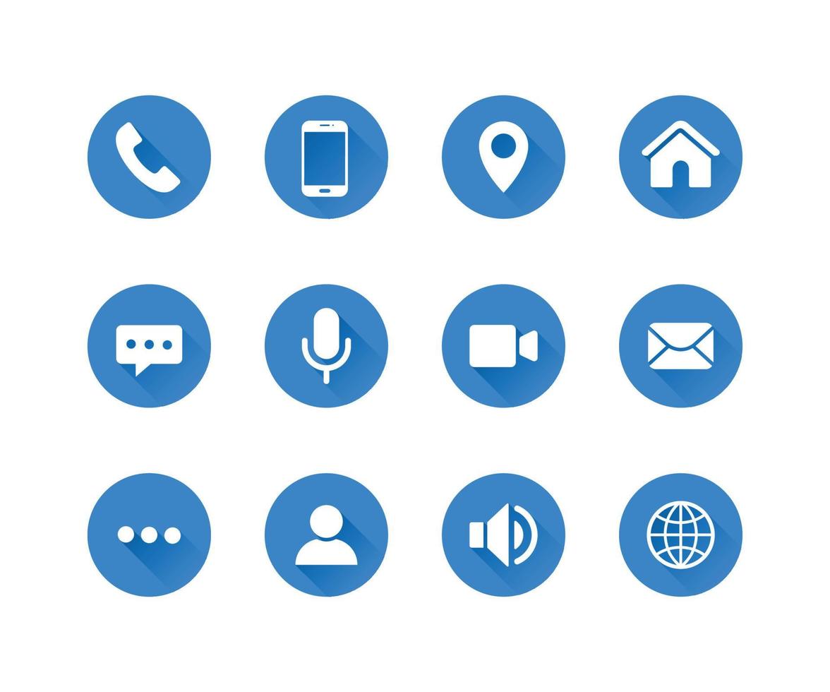 Set of communication icons. Modern UI vector. vector