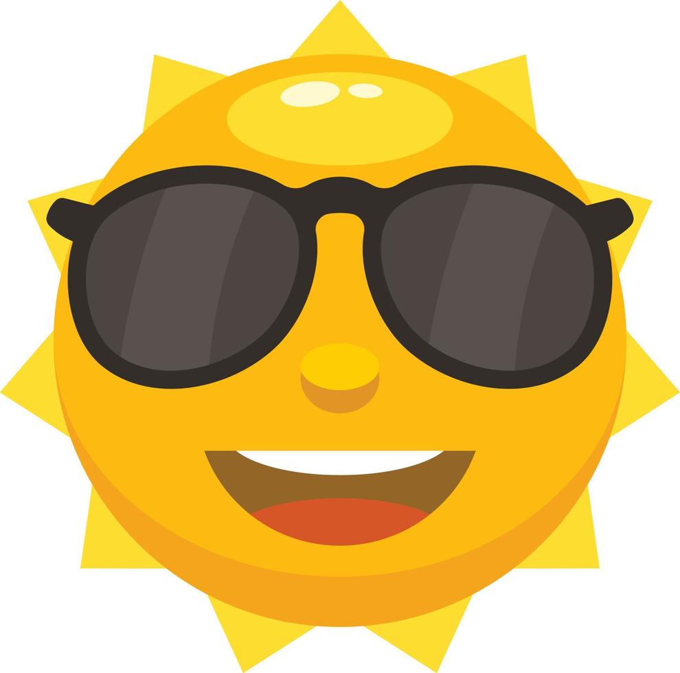 Vector Image Of The Smiling Sun With Sunglasses