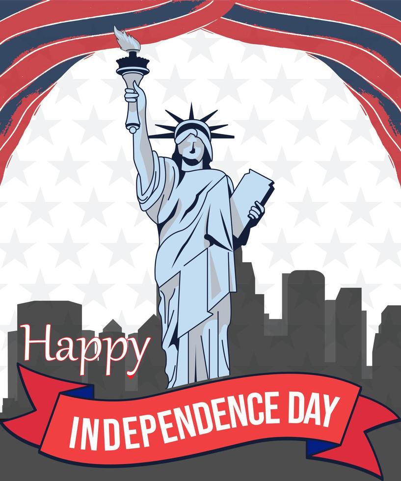 Happy Independence Day in the USA vector