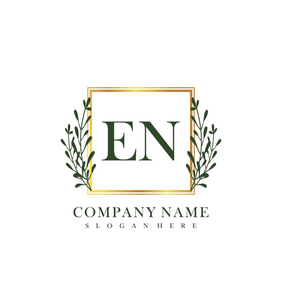 EN Initial beauty floral logo template vector
