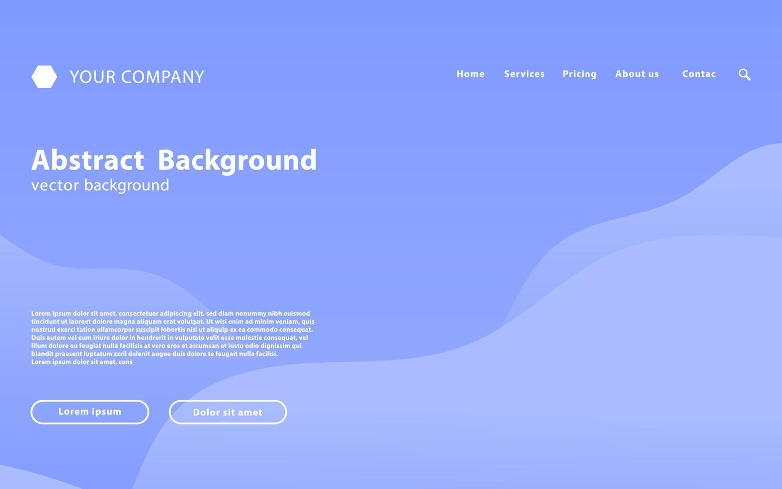 modern abstract landing page background. wavy gradient background template,vector illustration. vector