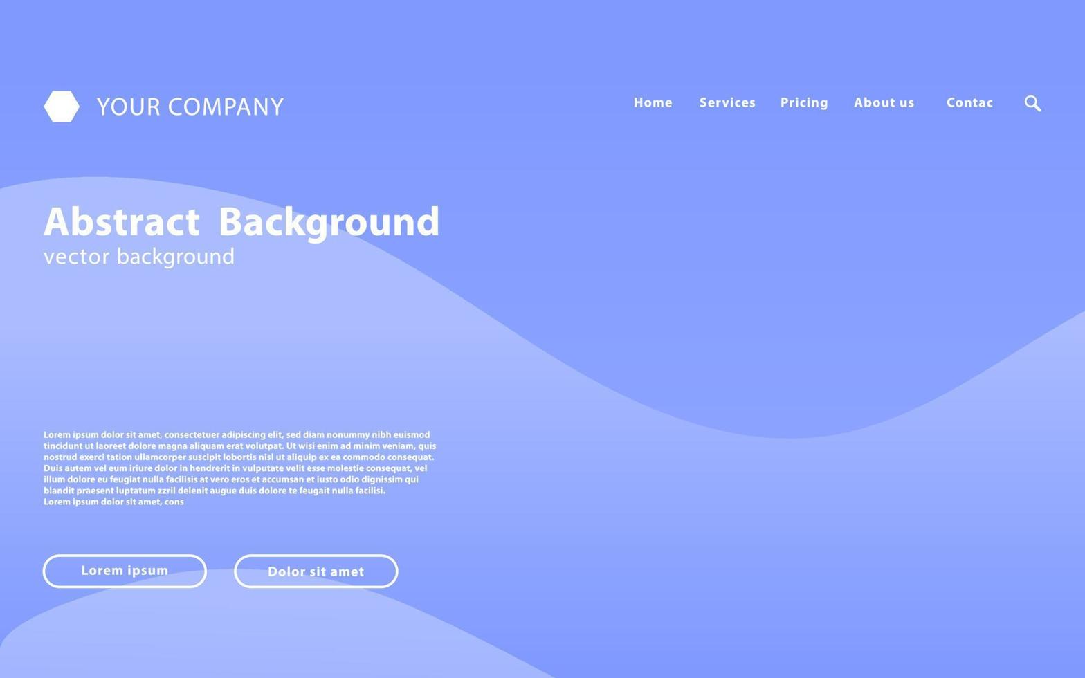 modern abstract landing page background. wavy gradient background template,vector illustration. vector