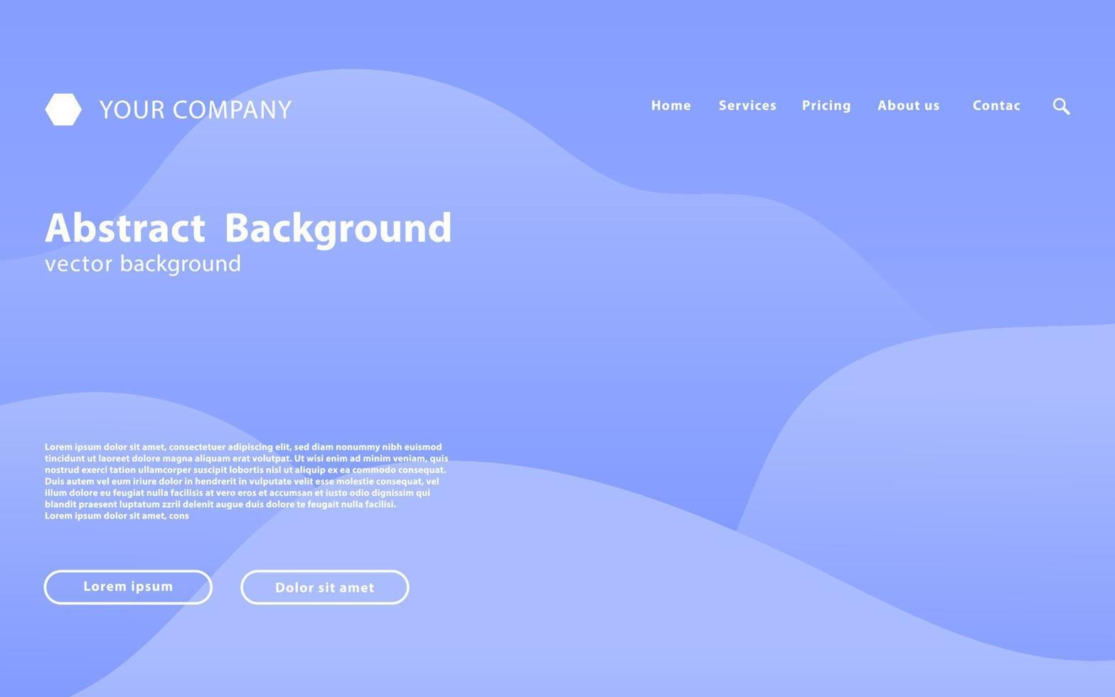 modern abstract landing page background. wavy gradient background template,vector illustration. vector