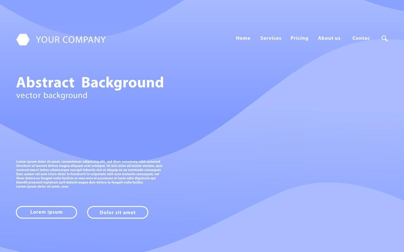 modern abstract landing page background. wavy gradient background template,vector illustration. vector