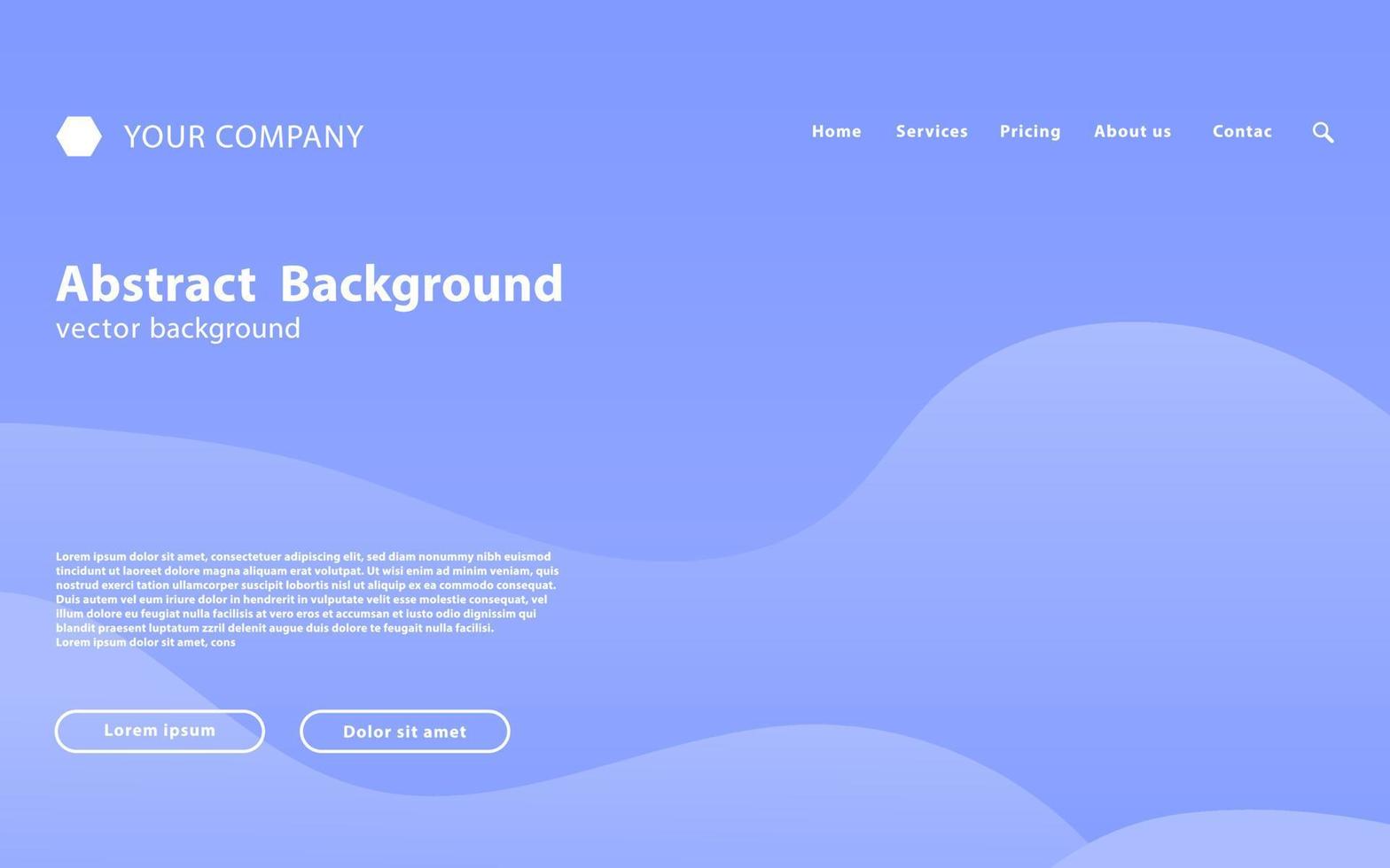 modern abstract landing page background. wavy gradient background template,vector illustration. vector