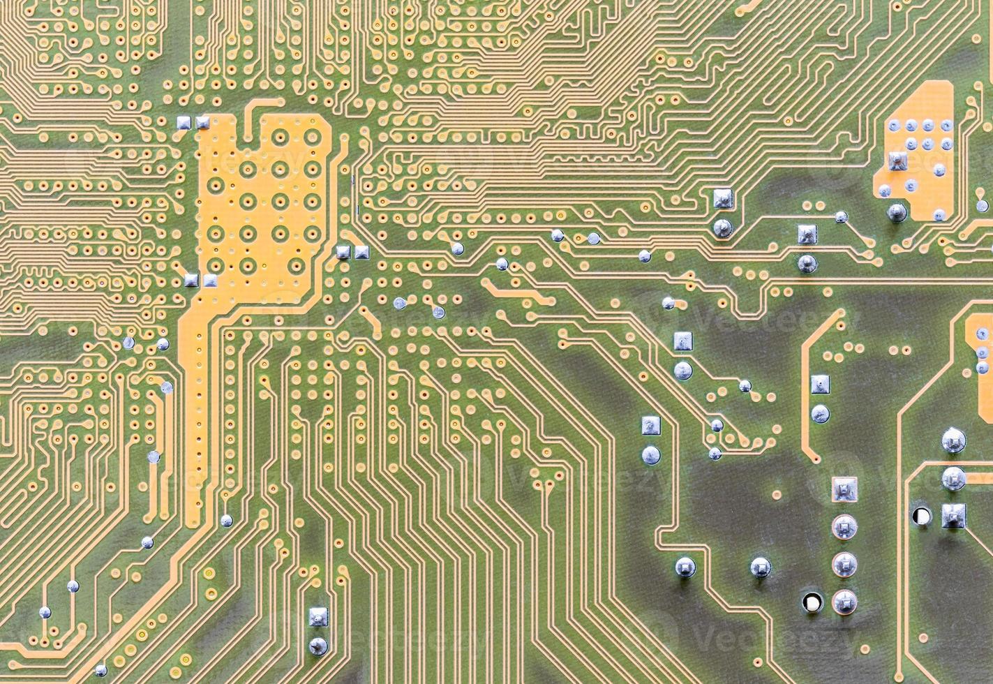 Circuit board integrated on computer photo