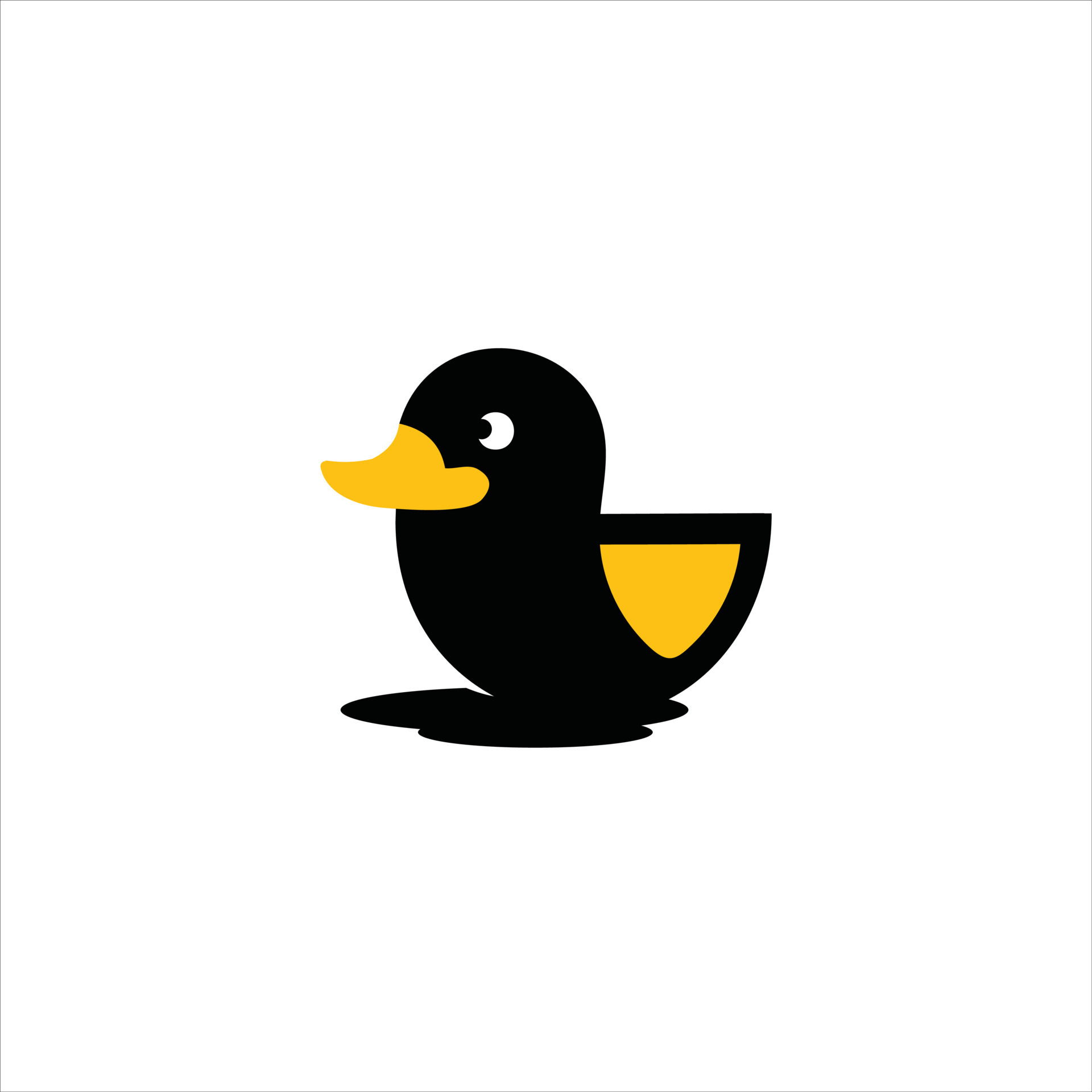 pequeño negro Pato icono logo vector 22649499 Vector en Vecteezy