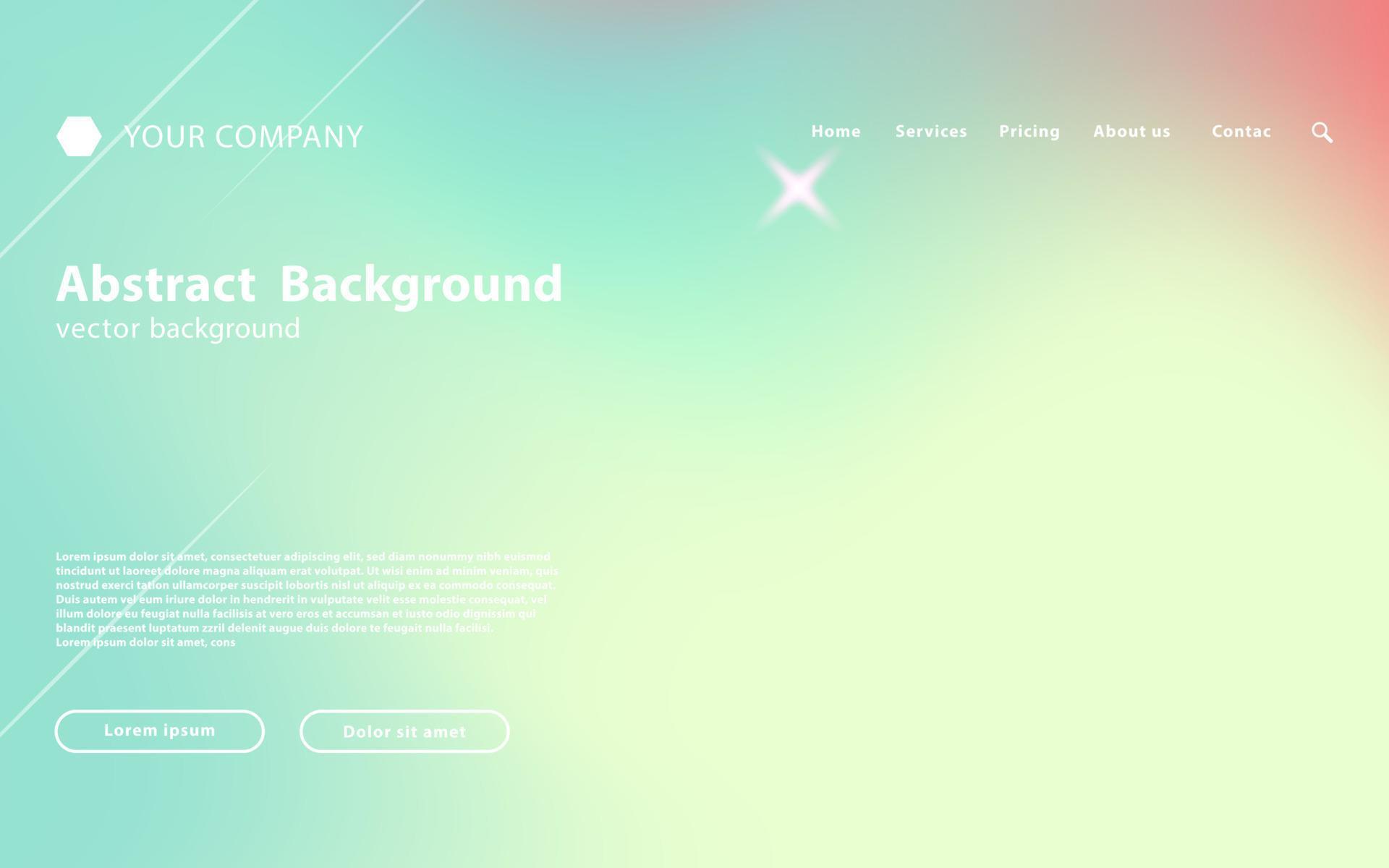 modern colorful abstract landing page background. landing page template