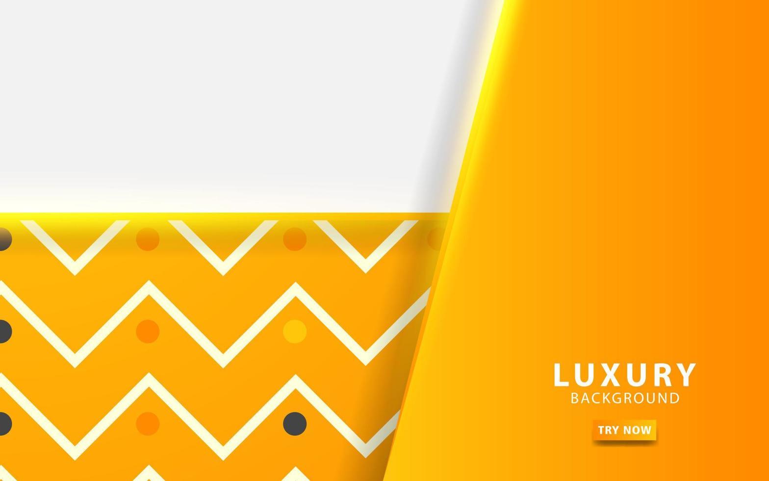 luxury abstract yellow background banner design with gold line. Overlap layers with paper effect. digital template. vector