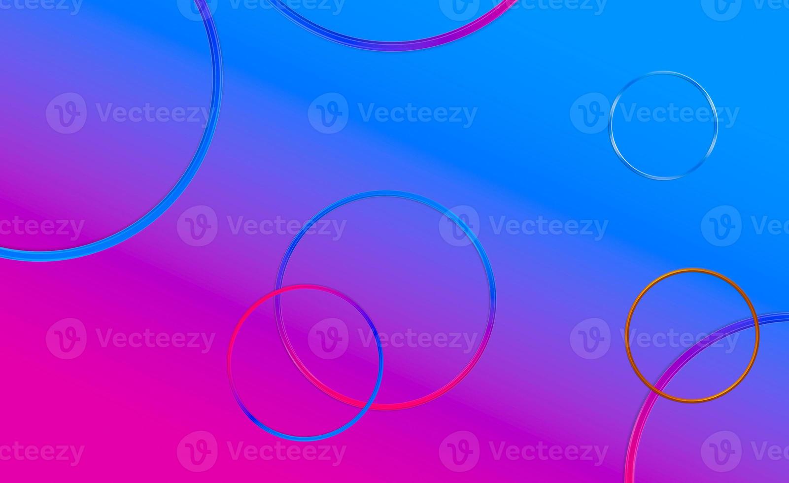 Futuristic blue-pink background with circles.Abstract background with circles. photo