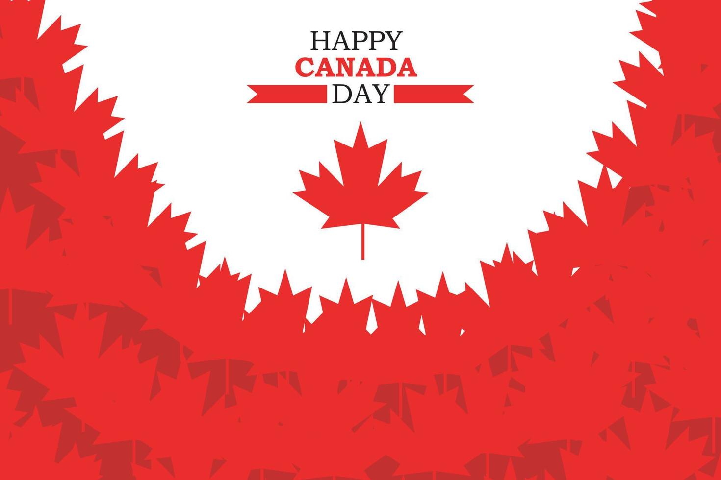 Happy Canada Day Concept with Abstract Red Maple Leaves vector
