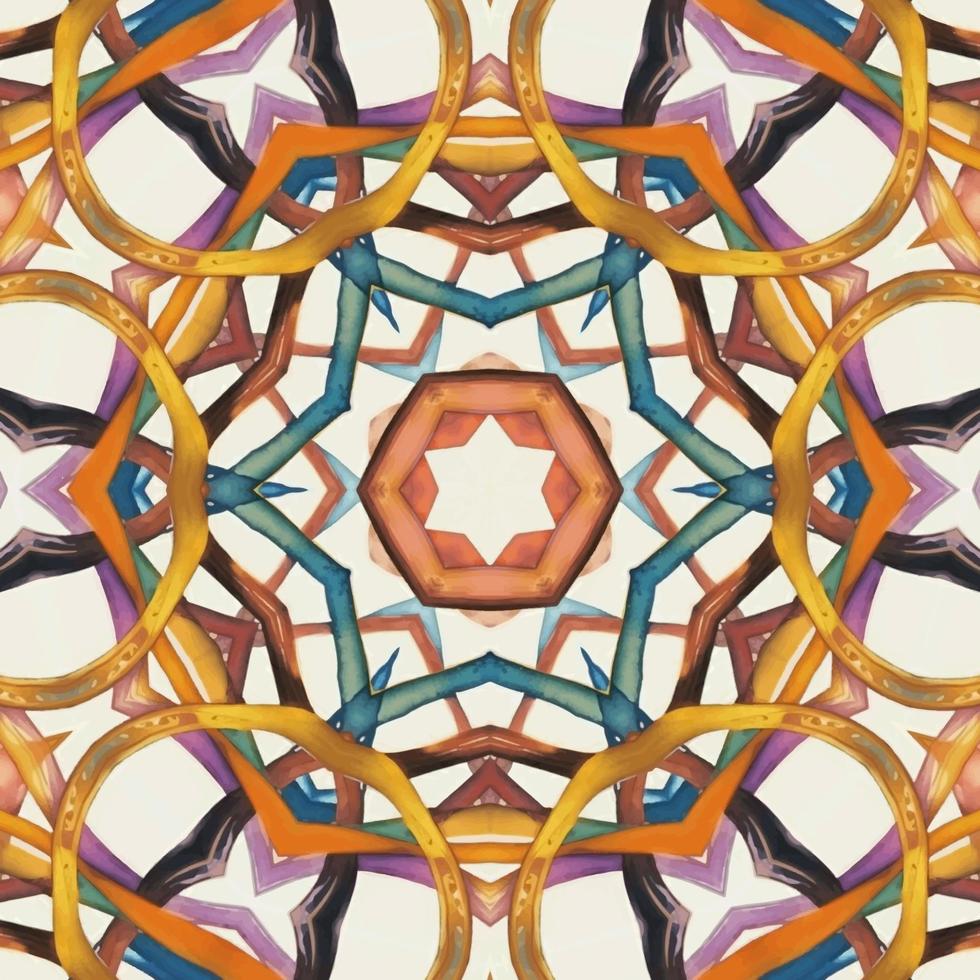 Abstract kaleidoscope background. Beautiful kaleidoscope seamless pattern. Multicolor mosaic texture. Seamless kaleidoscope texture. Unique kaleidoscope design vector