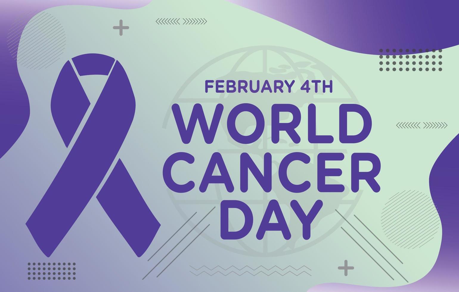 World Cancer day of an background with text vector