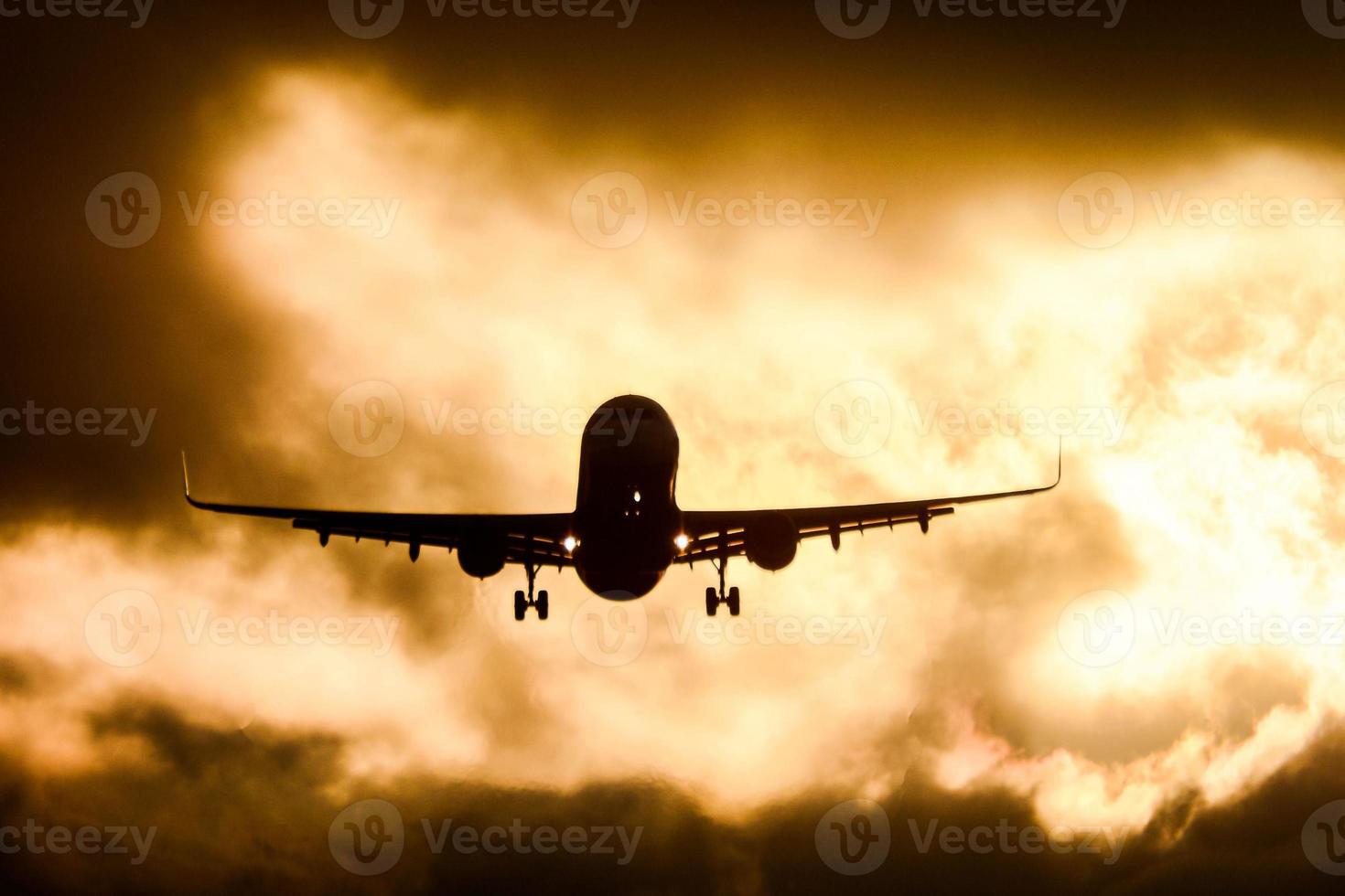 An airplane flying photo