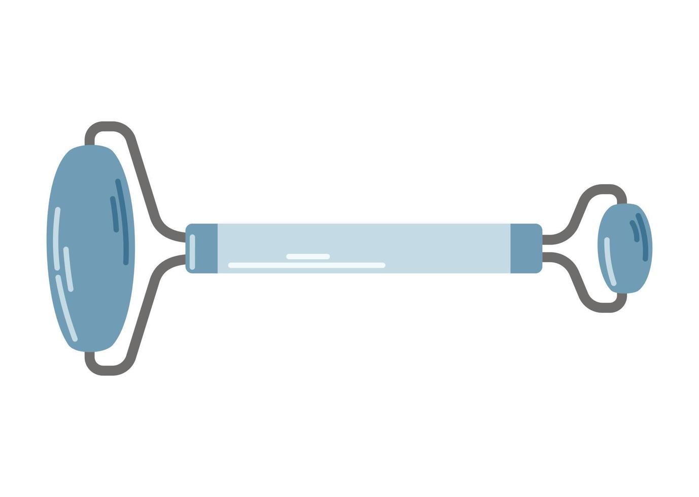 cosmético facial rodillo gua sha. accesorio para cara masaje y piel cuidado. vector aislado plano ilustración.