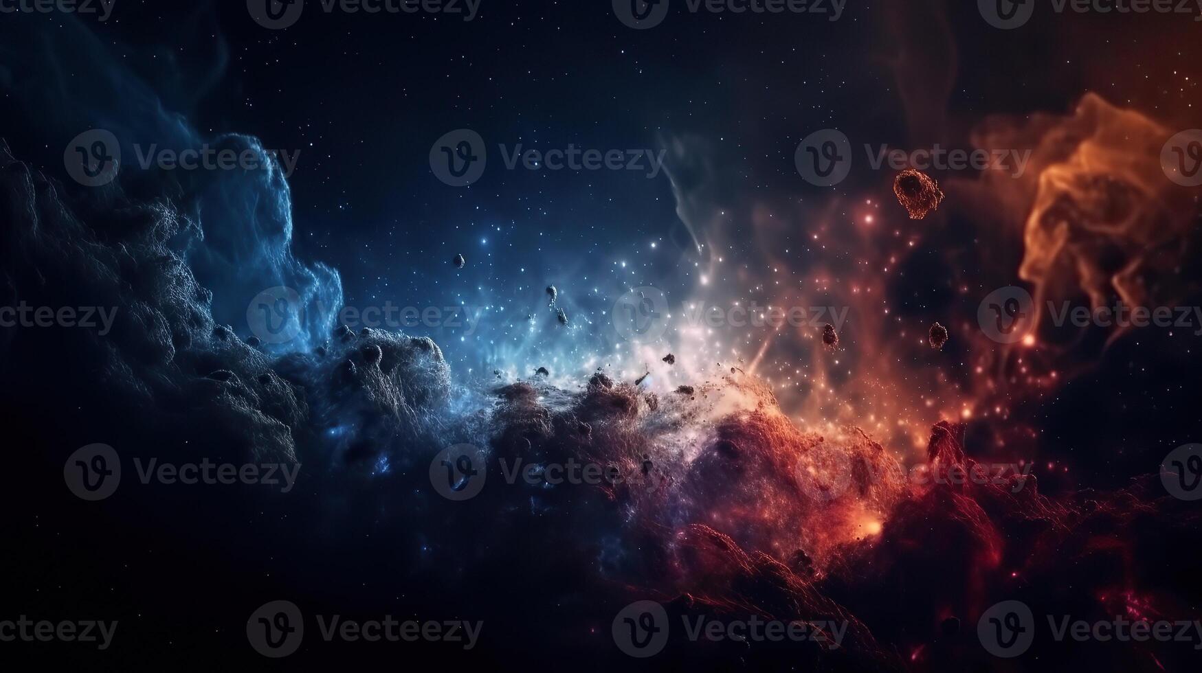 Galaxy and Nebula. Abstract space background. Endless universe with stars and galaxies in outer space. Cosmos art. photo