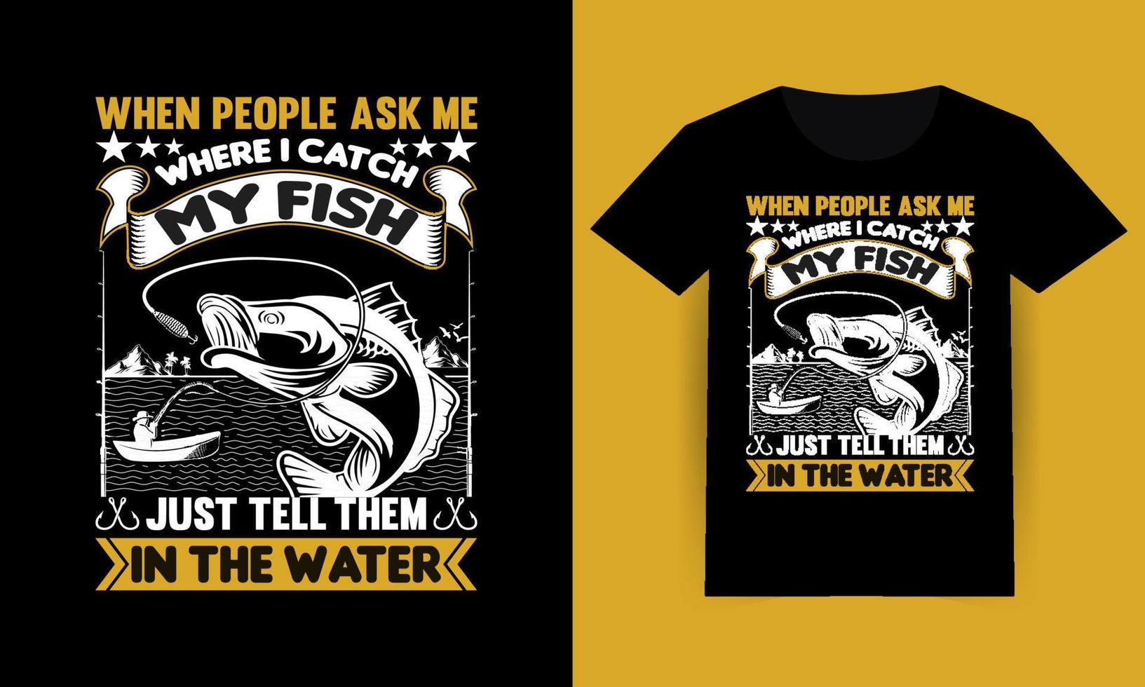 Keep clam and go for fishing T-shirt design. 12961078 Vector Art at Vecteezy