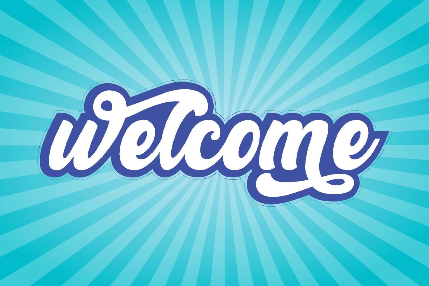 Welcome sign. Modern calligraphic text for use in greeting card, banner template, postcard. Welcome back hand drawn lettering. vector