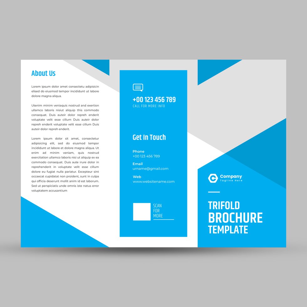 Free PSD creative business trifold brochure template