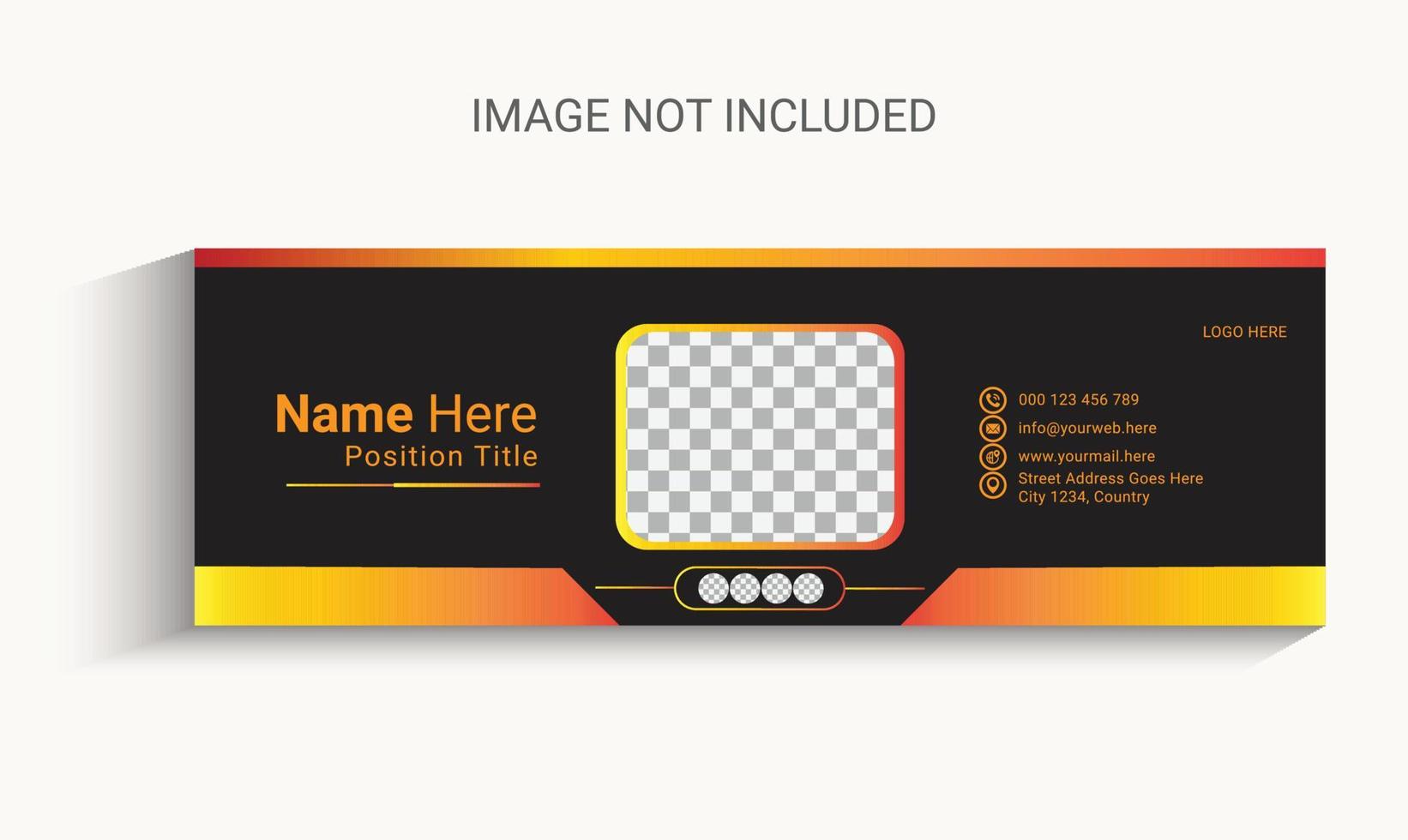 creative email signature design template vector