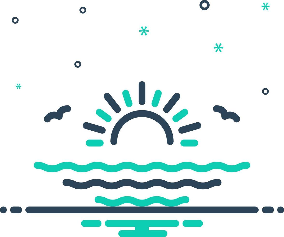 mix icon for sea vector