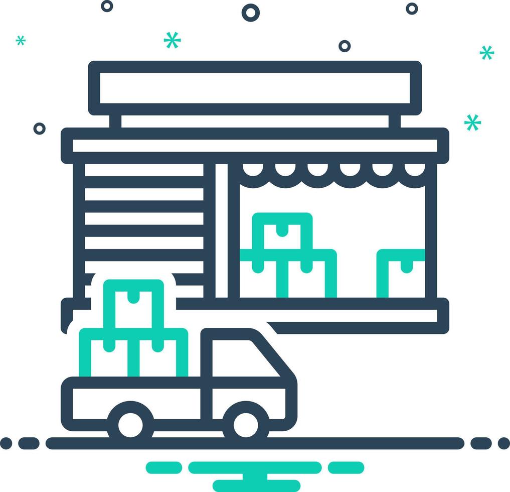mix icon for wholesale vector