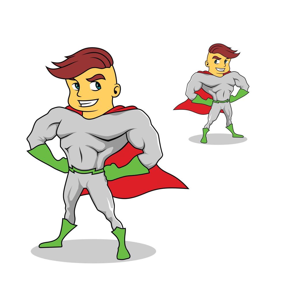 Cool hero boy illustration vector