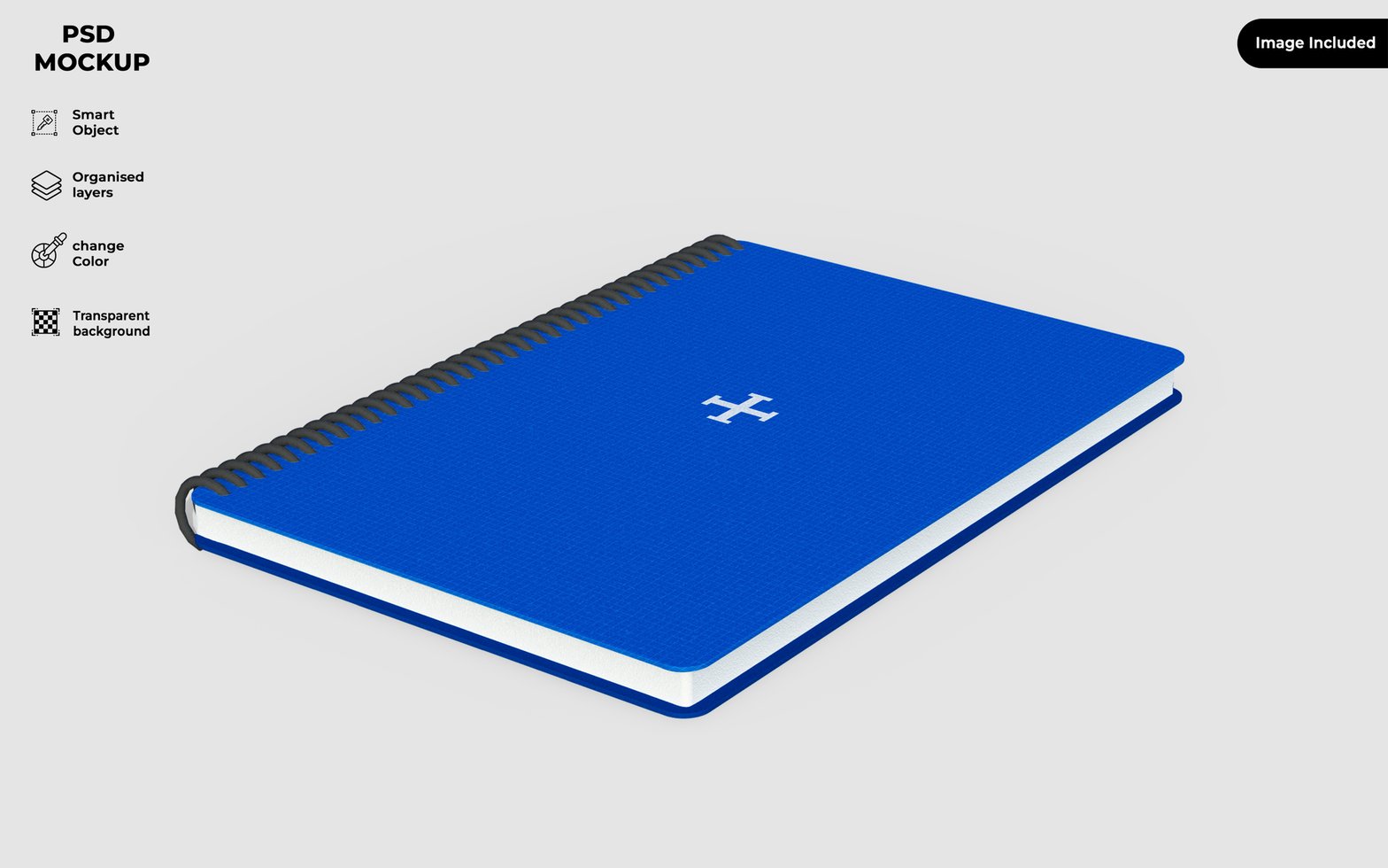 ringed notebook mockup template psd