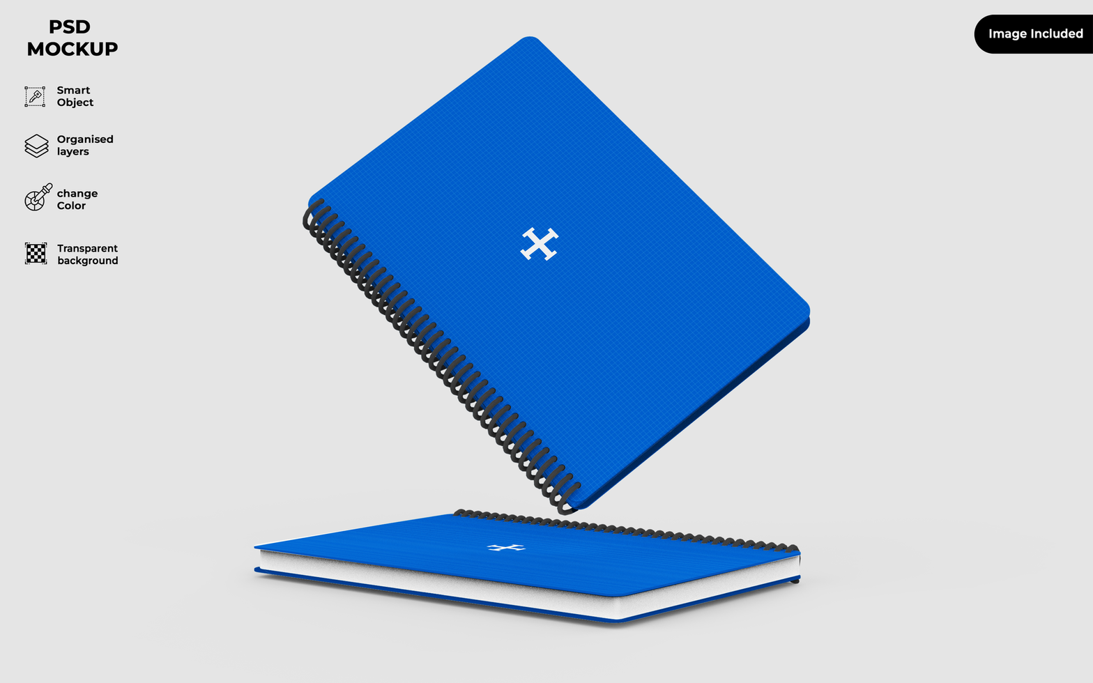 ringed notebook mockup template psd