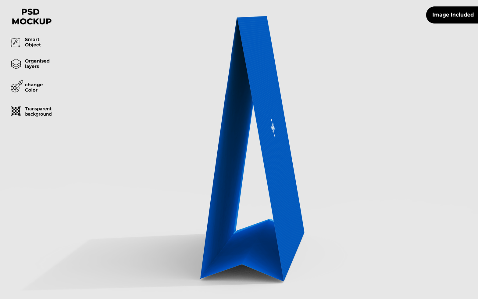 paper table tent mockup psd