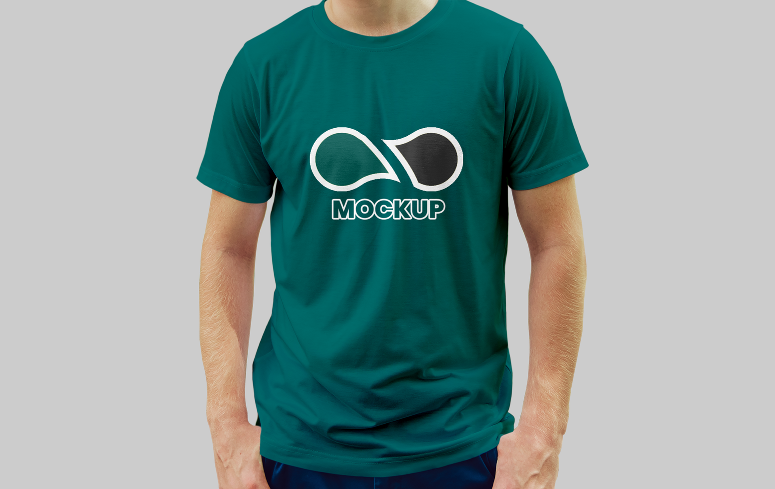 Realistic simple t-shirt mockup psd