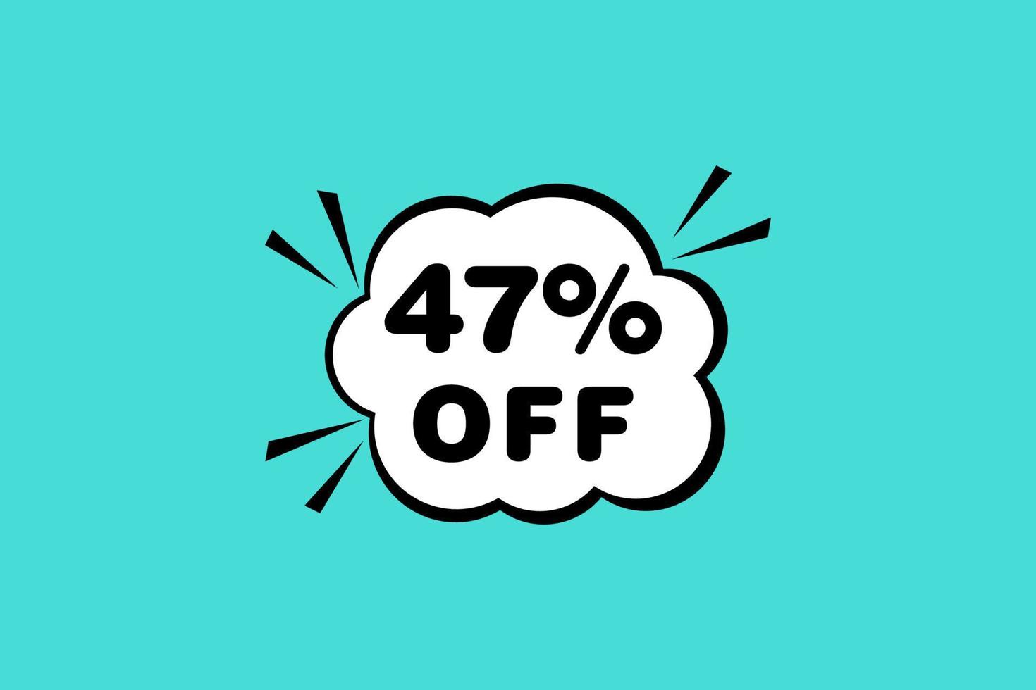 47 percent Sale and discount labels. price off tag icon flat design. vector