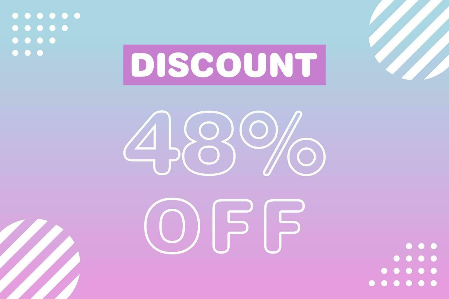 48 percent Sale and discount labels. price off tag icon flat design. vector