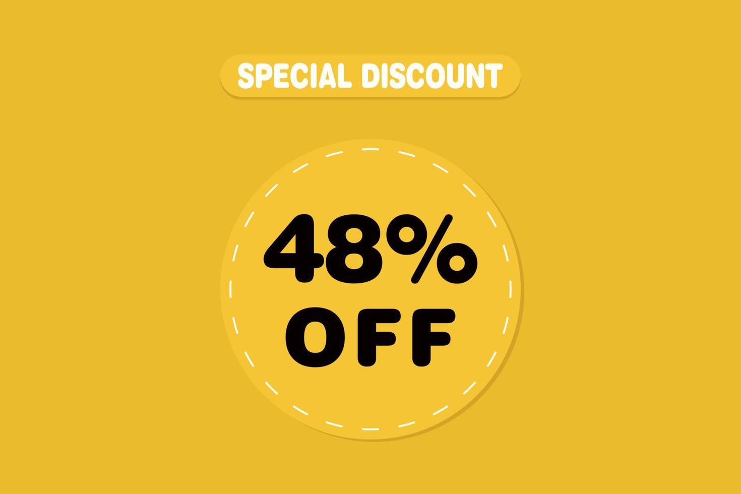 48 percent Sale and discount labels. price off tag icon flat design. vector