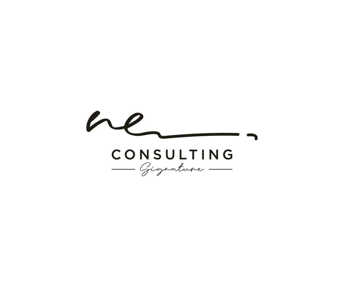 Initial NE signature logo collection template vector. Hand drawn Calligraphy lettering Vector illustration.