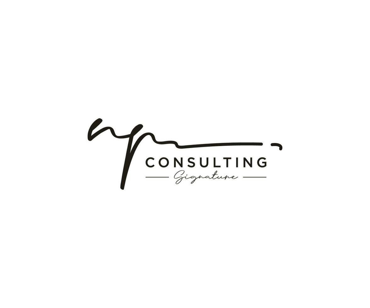 Initial NP signature logo collection template vector. Hand drawn Calligraphy lettering Vector illustration.