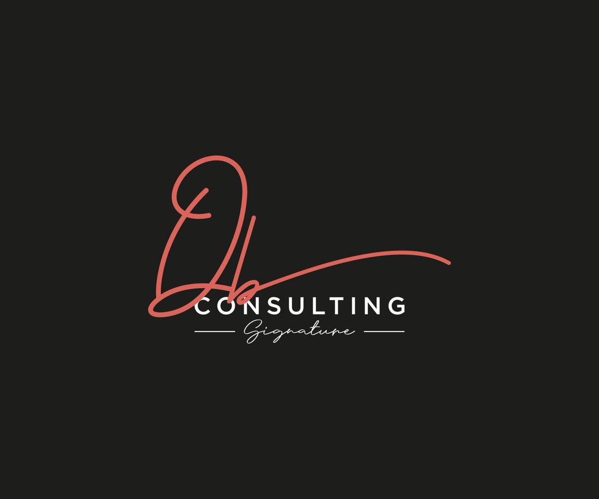 Initial QC signature logo collection template vector. Hand drawn Calligraphy lettering Vector illustration.