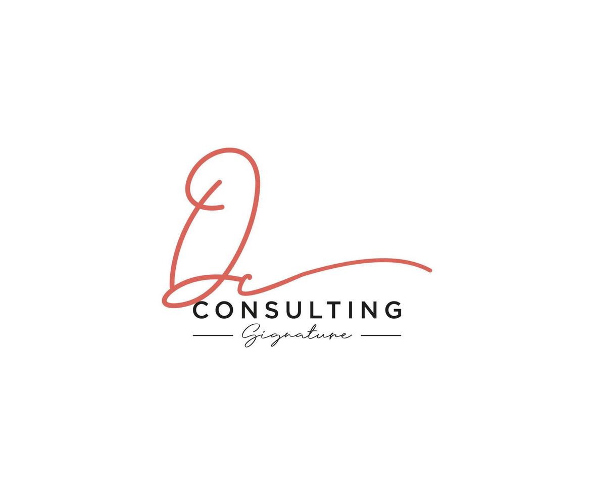 Initial QC signature logo collection template vector. Hand drawn Calligraphy lettering Vector illustration.