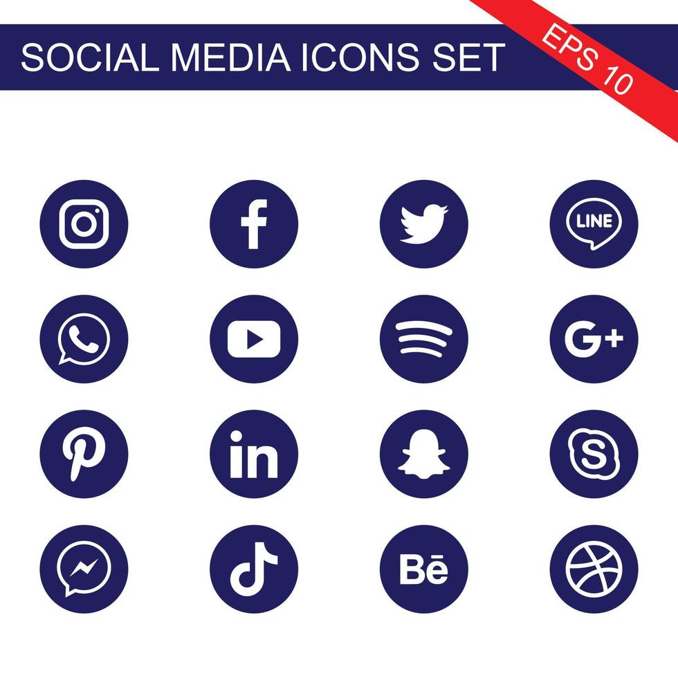 icono, social, medios de comunicación, Facebook, logo, vector, instagram, Linkedin, gorjeo, YouTube, colocar, whatsapp, web, telegrama, Snapchat, pictograma, símbolo, aplicación, departamento, negocio, Internet, logotipo, firmar, vimeo, red vector