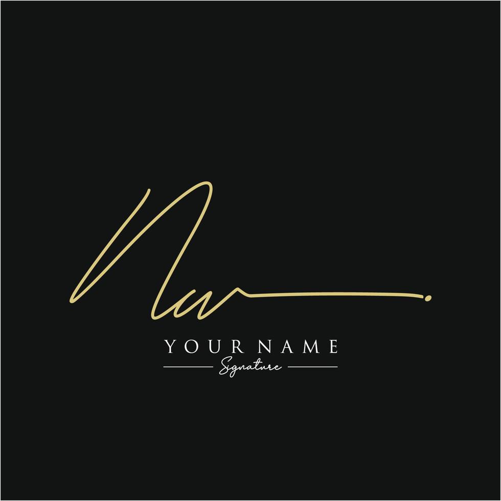 Letter NW Signature Logo Template Vector